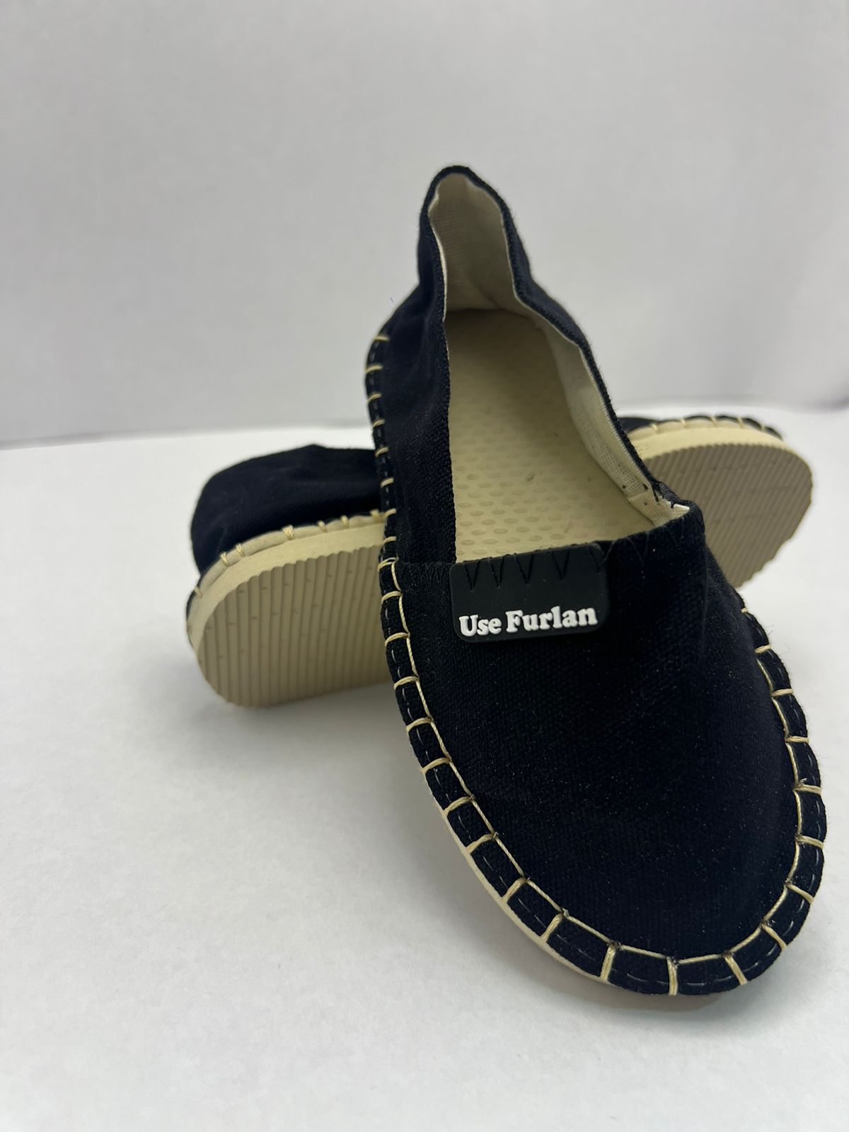 Alpargatas tradicional Use Furlan infantil preta bege